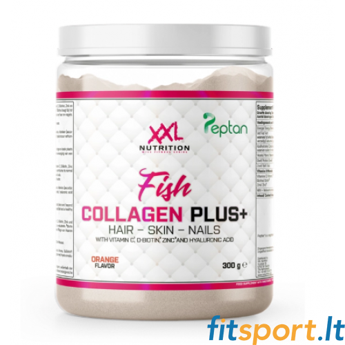 XXL Nutrition Fish Collagen+ 300 g. (Jūras zivju kolagēns, 1. tips) 